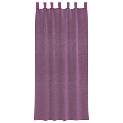 voile-gardiner med løkker 2 stk. 140x245 cm lilla