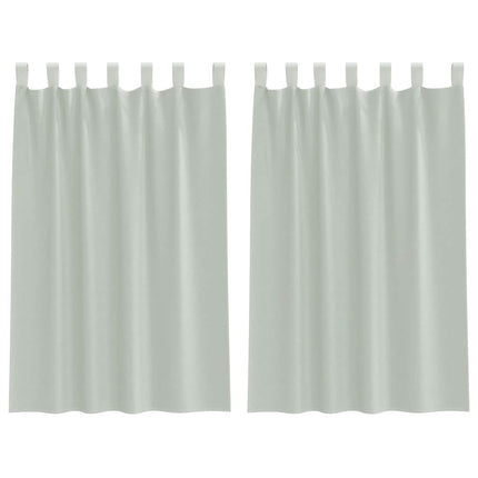 voile-gardiner med løkker 2 stk. 140x175 cm lysegrå