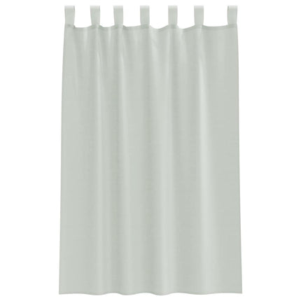 voile-gardiner med løkker 2 stk. 140x175 cm lysegrå