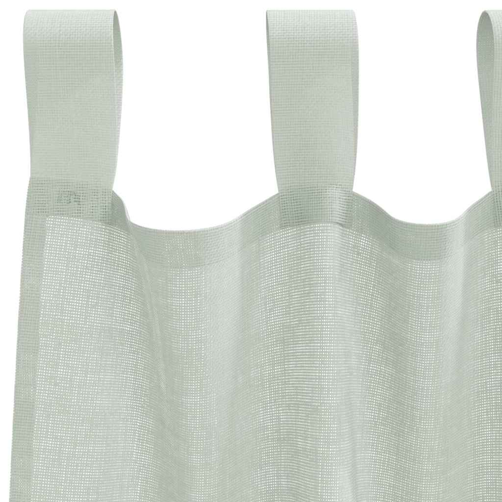 voile-gardiner med løkker 2 stk. 140x175 cm lysegrå