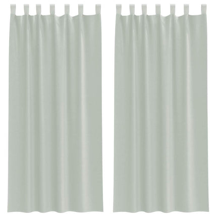 voile-gardiner med løkker 2 stk. 140x245 cm lysegrå