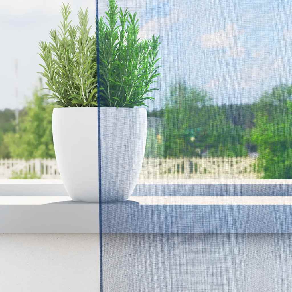 voile-gardiner med løkker 2 stk. 140x140 cm kongeblå