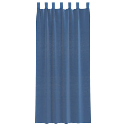 voile-gardiner med løkker 2 stk. 140x245 cm kongeblå