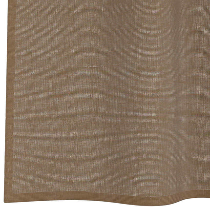 voile-gardiner med løkker 2 stk. 140x260 cm lysebrun