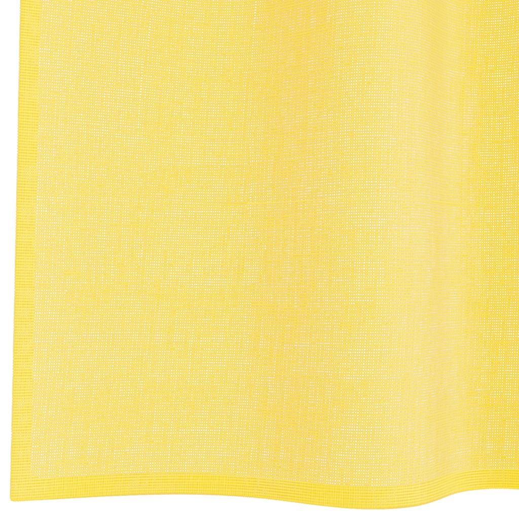 voile-gardiner med løkker 2 stk. 140x225 cm gul