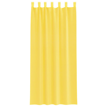 voile-gardiner med løkker 2 stk. 140x245 cm gul