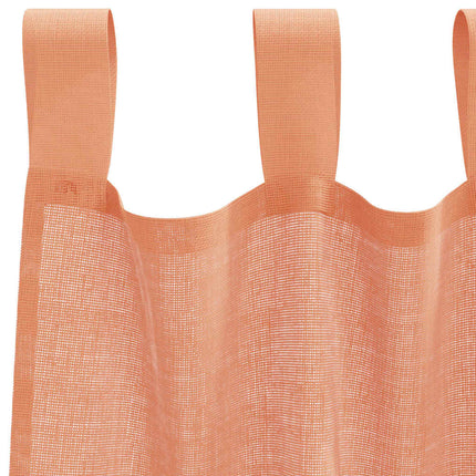 voile-gardiner med løkker 2 stk. 140x140 cm terrakottafarvet