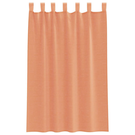 voile-gardiner med løkker 2 stk. 140x175 cm terrakottafarvet