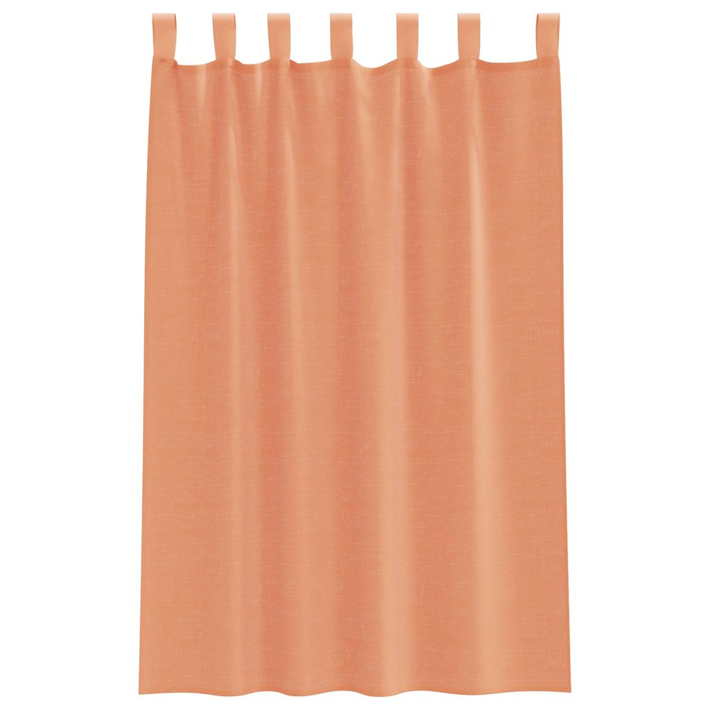 voile-gardiner med løkker 2 stk. 140x175 cm terrakottafarvet