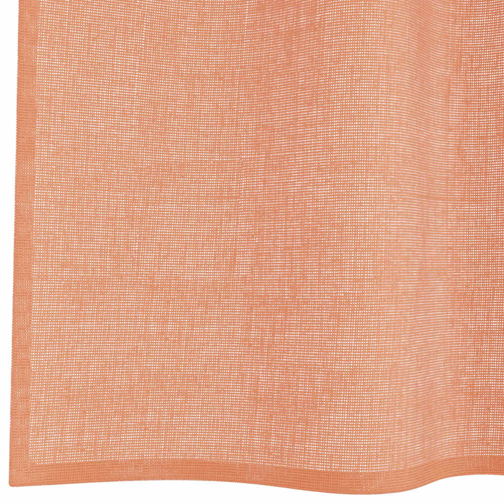 voile-gardiner med løkker 2 stk. 140x225 cm terrakottafarvet