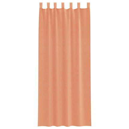 voile-gardiner med løkker 2 stk. 140x260 cm terrakottafarvet