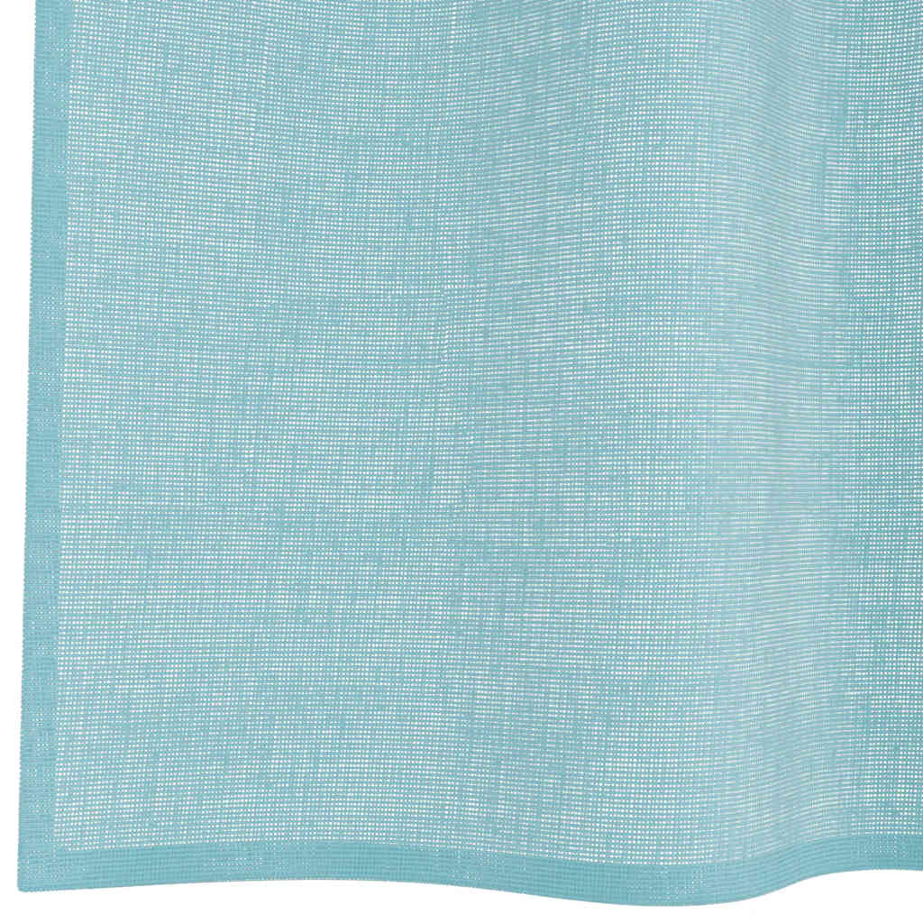 voile-gardiner med løkker 2 stk. 140x175 cm turkis