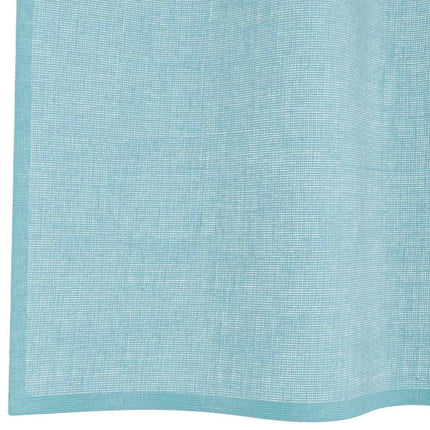 voile-gardiner med løkker 2 stk. 140x225 cm turkis