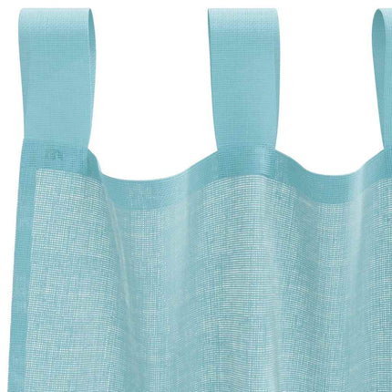voile-gardiner med løkker 2 stk. 140x245 cm turkis