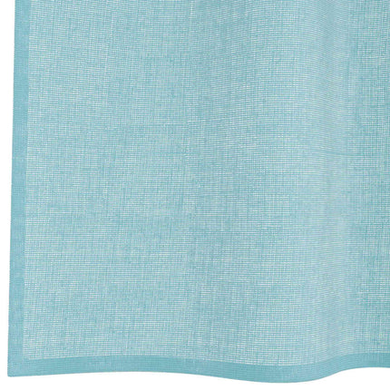 voile-gardiner med løkker 2 stk. 140x245 cm turkis