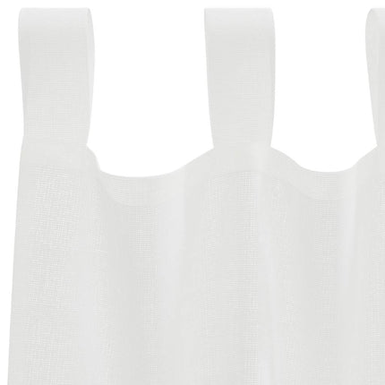 voile-gardiner med løkker 2 stk. 140x140 cm hvid