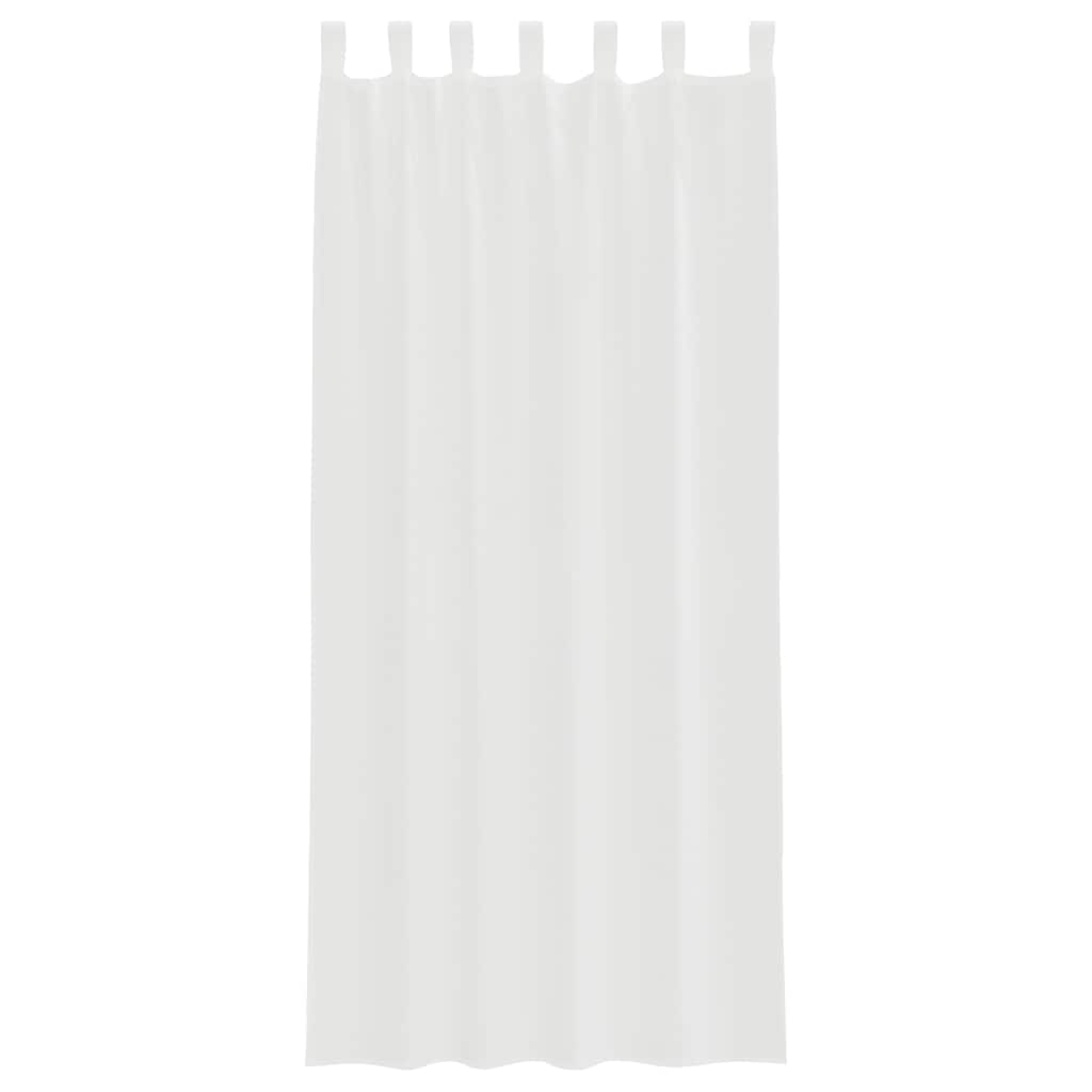 voile-gardiner med løkker 2 stk. 140x225 cm hvid