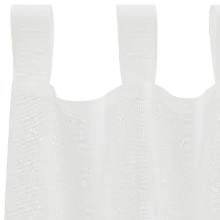voile-gardiner med løkker 2 stk. 140x225 cm hvid