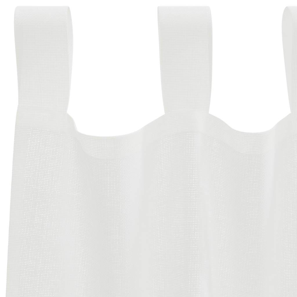 voile-gardiner med løkker 2 stk. 140x225 cm hvid