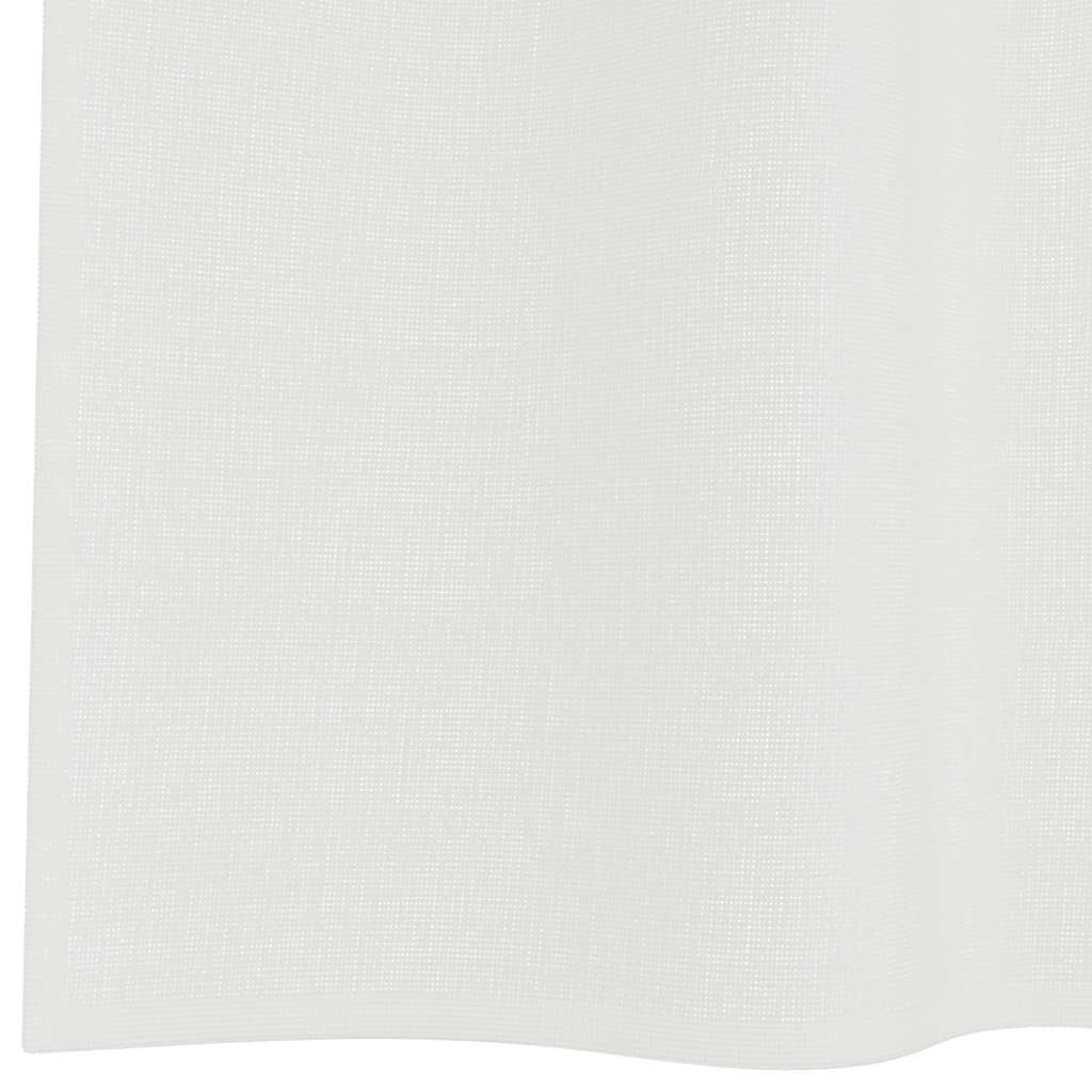 voile-gardiner med løkker 2 stk. 140x225 cm hvid