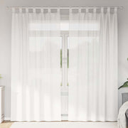 voile-gardiner med løkker 2 stk. 140x225 cm hvid
