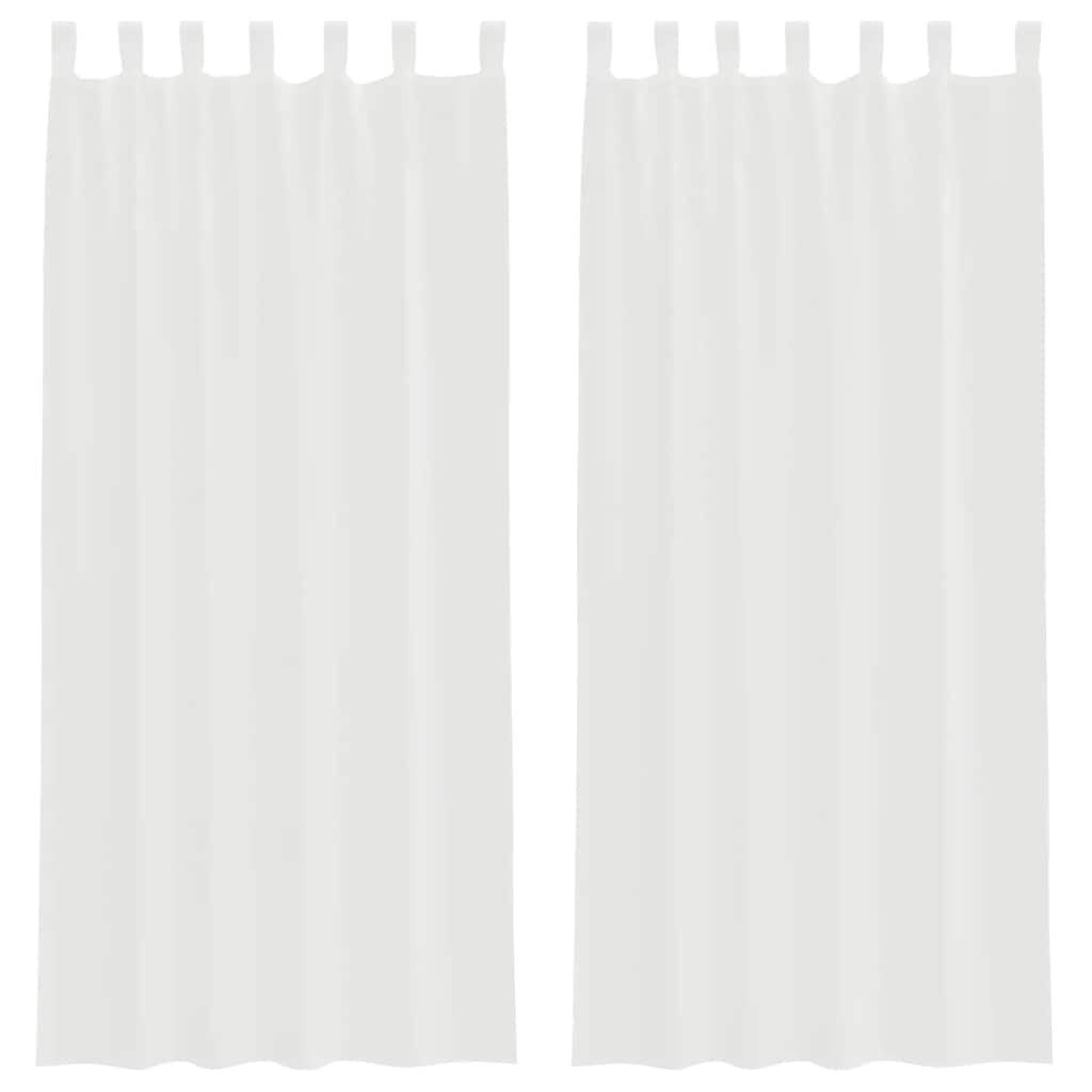 voile-gardiner med løkker 2 stk. 140x245 cm hvid
