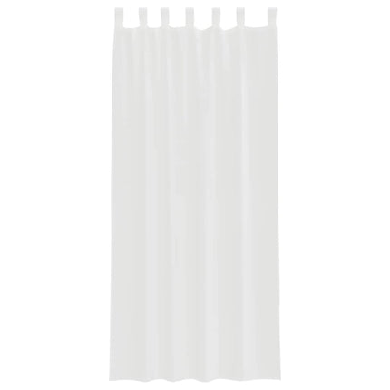 voile-gardiner med løkker 2 stk. 140x245 cm hvid