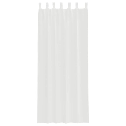 voile-gardiner med løkker 2 stk. 140x260 cm hvid