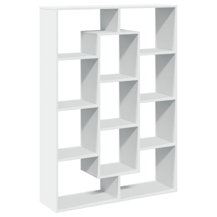 bogreol 102x29x143 cm konstrueret træ hvid