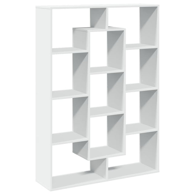 bogreol 102x29x143 cm konstrueret træ hvid