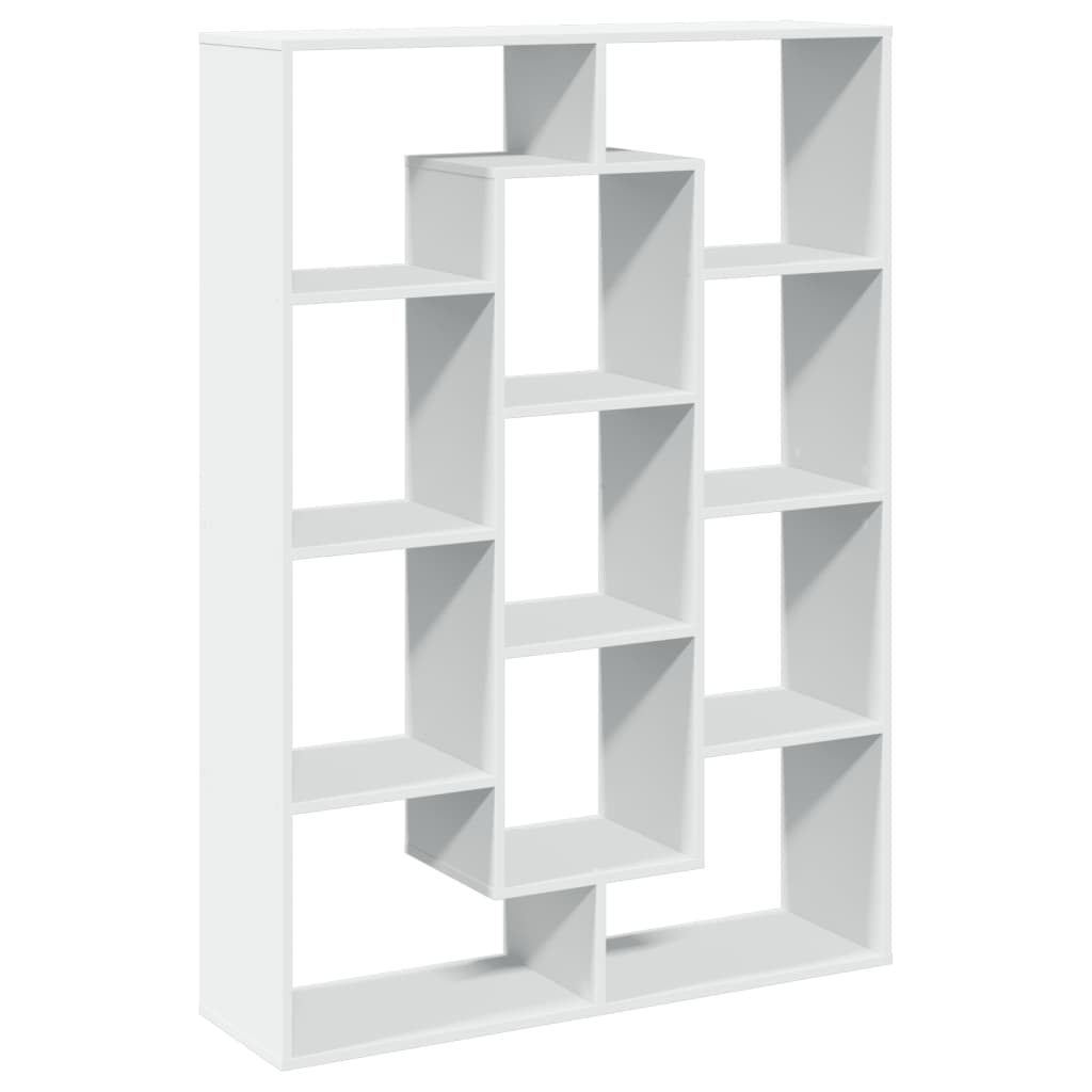 bogreol 102x29x143 cm konstrueret træ hvid