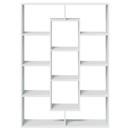 bogreol 102x29x143 cm konstrueret træ hvid