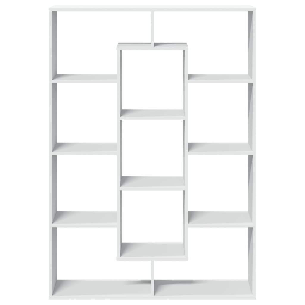 bogreol 102x29x143 cm konstrueret træ hvid