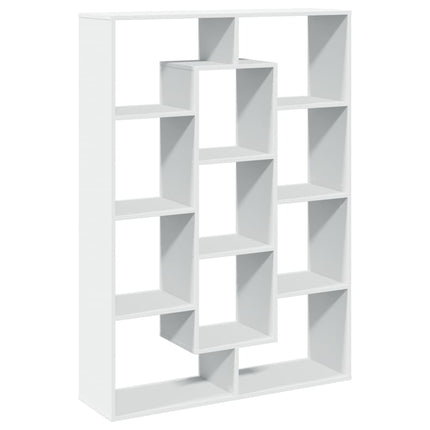 bogreol 102x29x143 cm konstrueret træ hvid