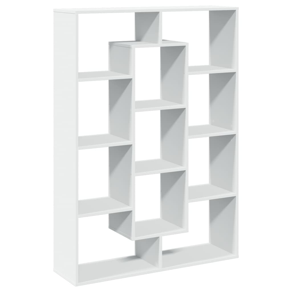 bogreol 102x29x143 cm konstrueret træ hvid