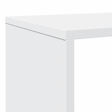 bogreol 102x29x143 cm konstrueret træ hvid