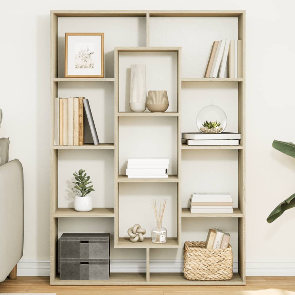 bogskab 102x29x143 cm konstrueret træ sonoma-eg billede