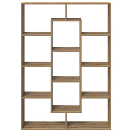 bogreol 102x29x143 cm konstrueret træ egetræsfarve