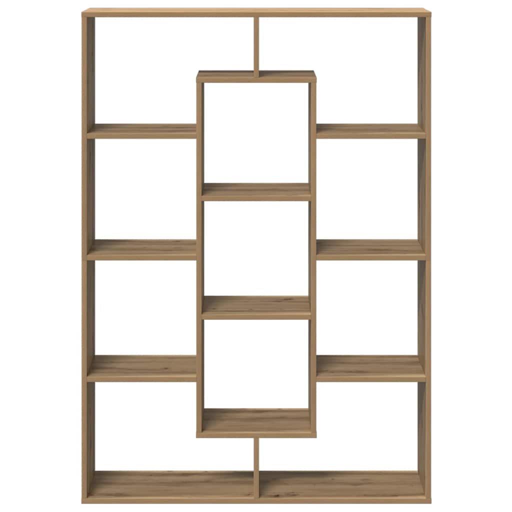 bogreol 102x29x143 cm konstrueret træ egetræsfarve