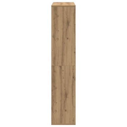 bogreol 102x29x143 cm konstrueret træ egetræsfarve