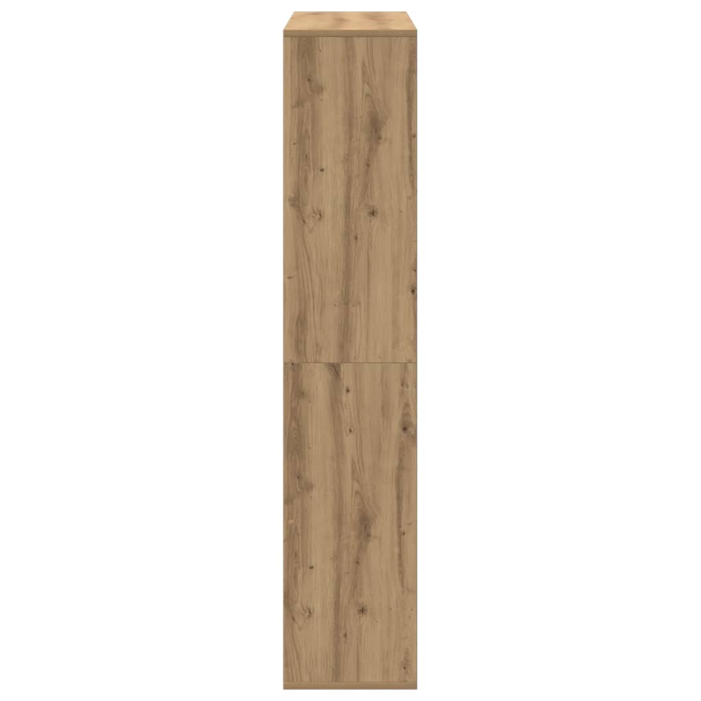 bogreol 102x29x143 cm konstrueret træ egetræsfarve