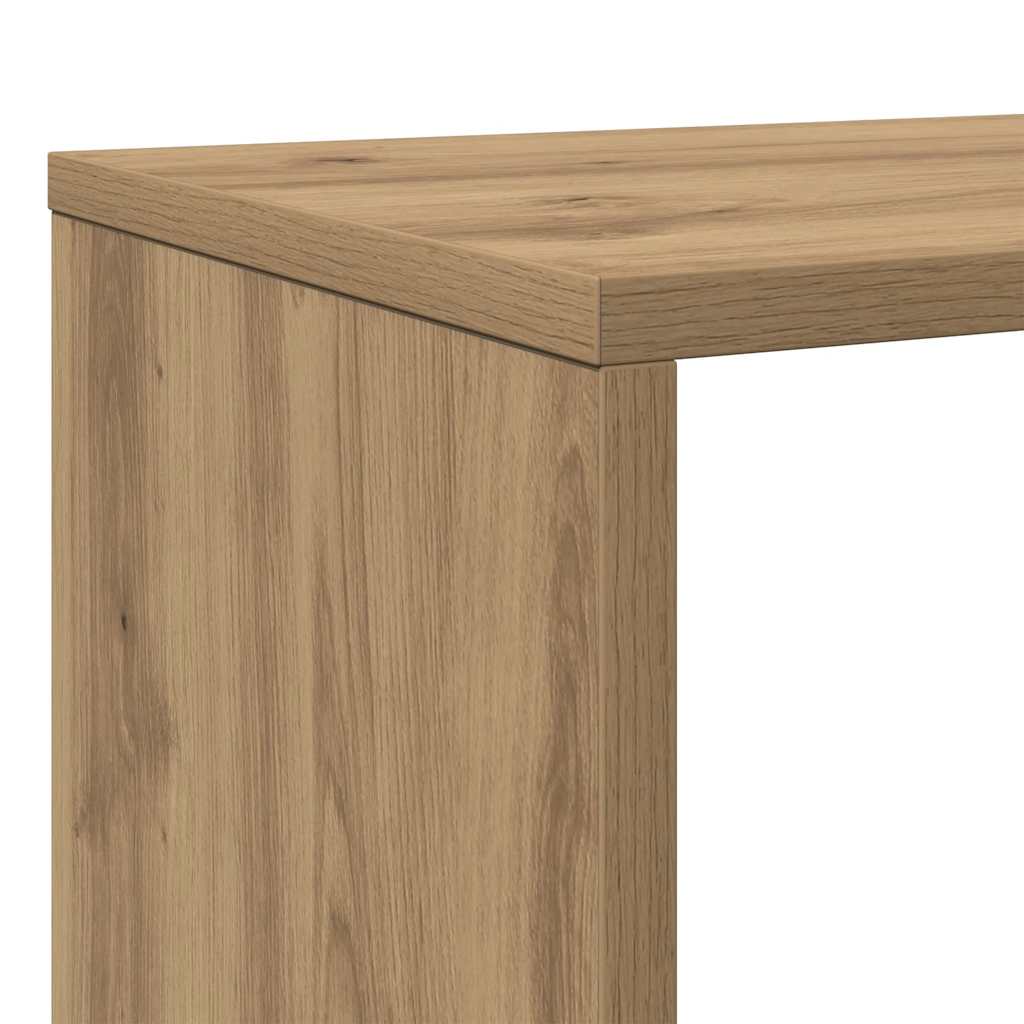 bogreol 102x29x143 cm konstrueret træ egetræsfarve