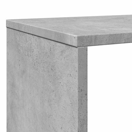 bogreol 132x29x141,5 cm konstrueret træ betongrå