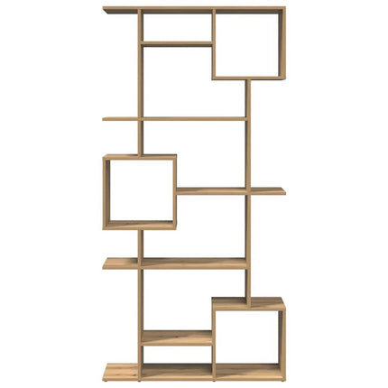 bogskab 92x29x188 cm konstrueret træ egetræsfarve