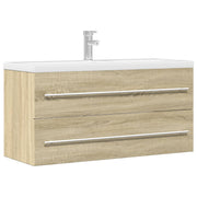 vaskeskab 100x38,5x48 cm spånplade sonoma-eg