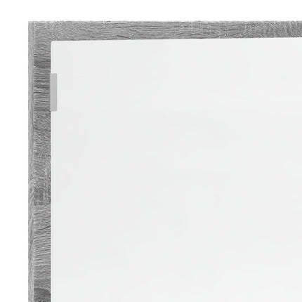 LED-badeværelsesspejl 60x8,5x37 cm konstrueret træ grå sonoma
