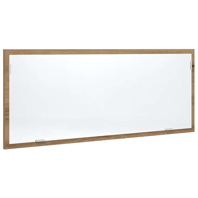 badeværelsesspejl med LED 100x8,5x37 cm konstrueret træ kunsteg