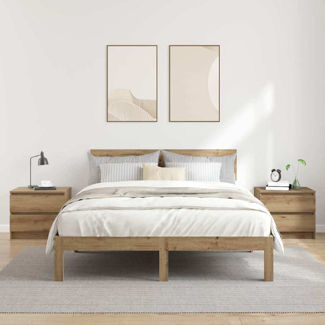 sengeborde 2 stk. 50x40x43,5 cm kunsteg