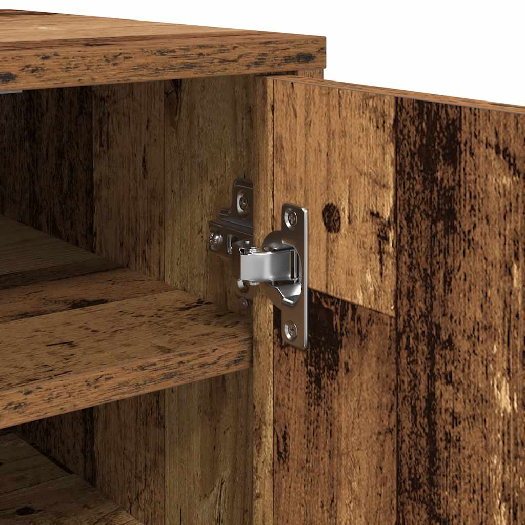 skoskab 32x35x70 cm konstrueret træ antikt træ