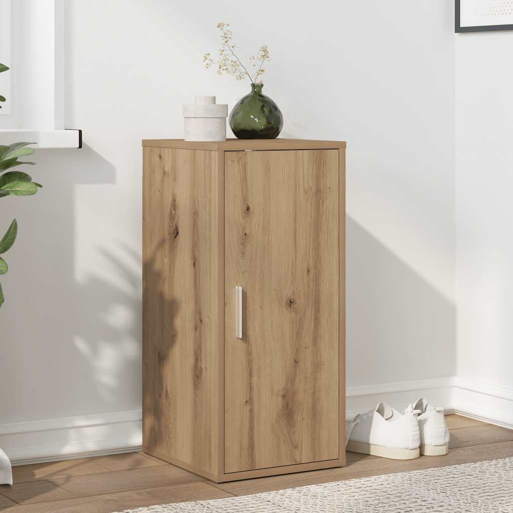 skoskab 32x35x70 cm konstrueret træ kunsteg